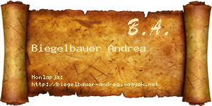 Biegelbauer Andrea névjegykártya