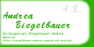 andrea biegelbauer business card